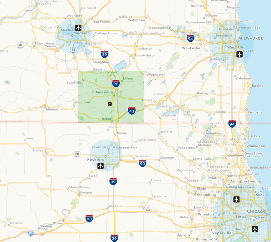 Rock County Map